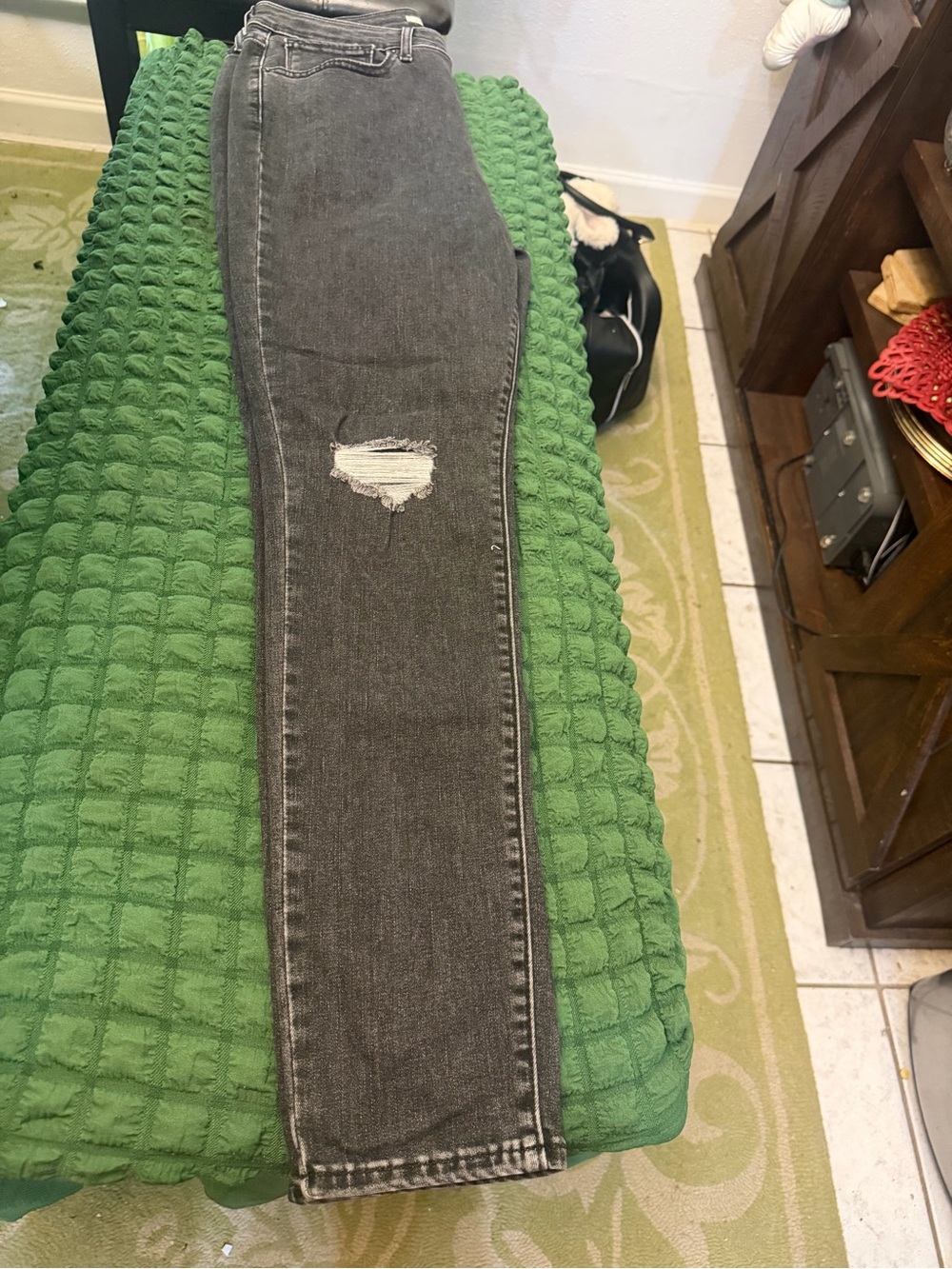 Levi's Charcoal Gray Distressed Skinny Jeans